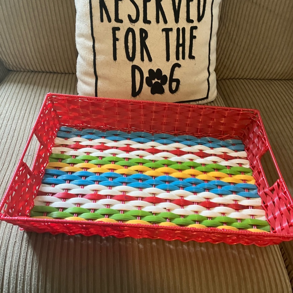 Large basket weave tray - Picture 5 of 6